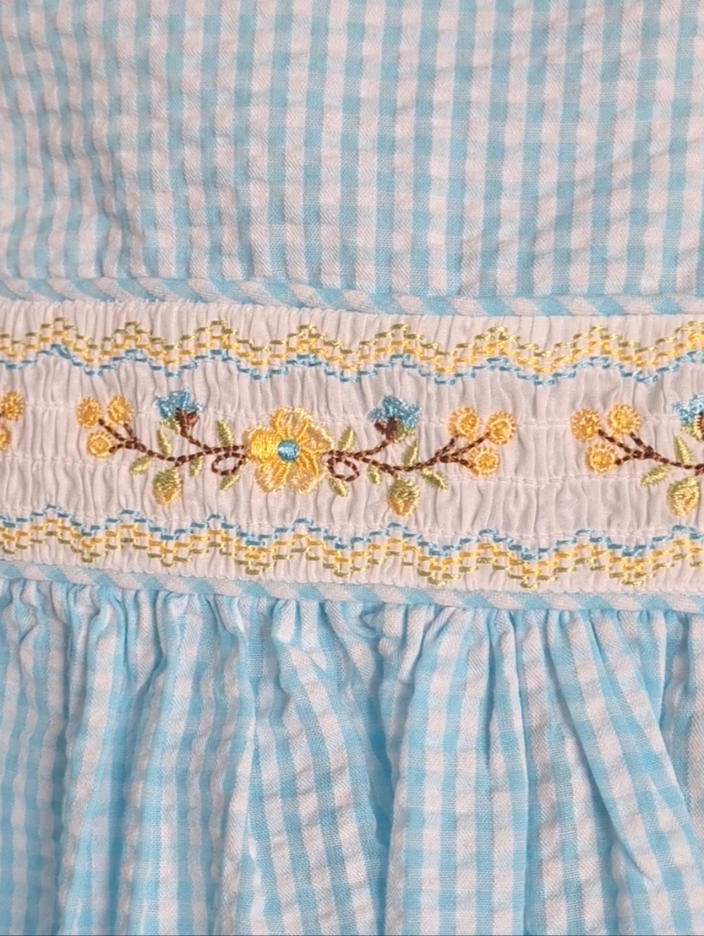 Bonnie Baby Gingham Smocked Dress - Picture 6 of 8